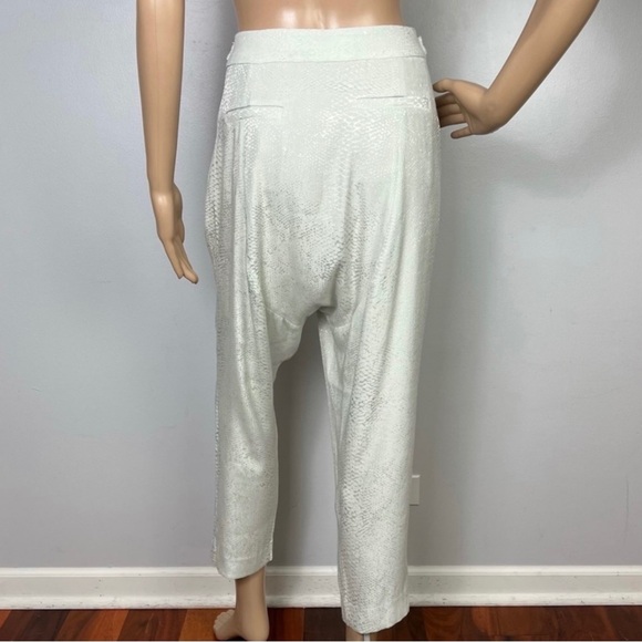 NEW EQUIPMENT TONAL SNAKESKIN PRINT CROPPED PANTS - Picture 8 of 9